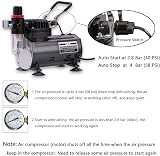 SAGUD Airbrush Kit with Compressor and 3 Needles 0.2/0.3/0.8mm view 2