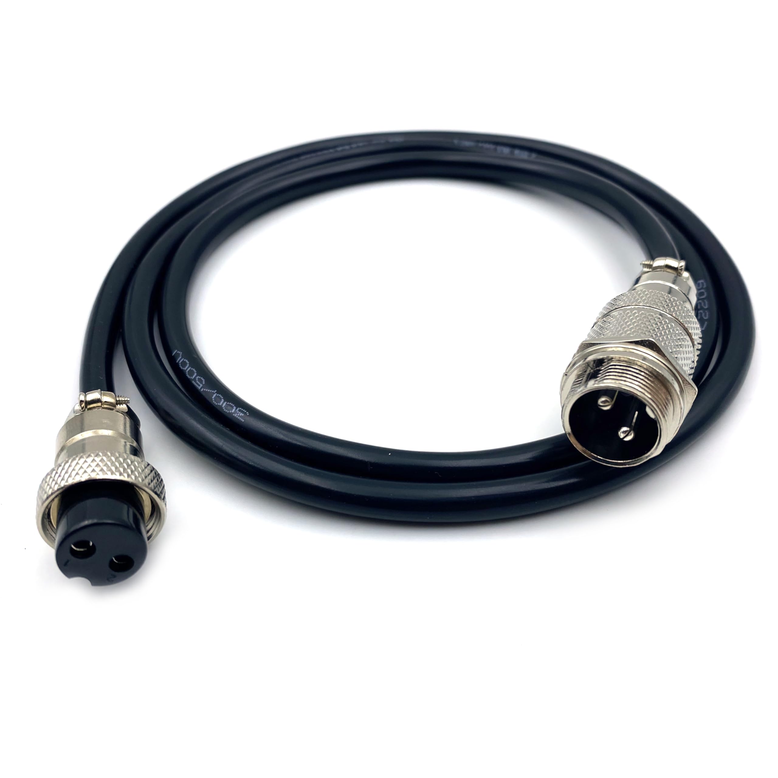 Photo 1 of 16.4 ft GX16 2 Pin Cable Male to Female Head Aviation Cordset, GX16 2 Pin Panel Mount Circular Metal Aviation Connector Adapter Female to Male Cable (5Meter)