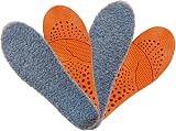 VivoFoot 2 Pairs Warm Lambwool Kids Insoles Winter Thick Fleece Backing
