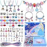 AIPRIDY Charm Bracelet Making Kit,Unicorn Mermaid Crafts Gifts Set Can Inspires Imagination and Creativity,Jewelry Making Kit Perfect Gifts for Girls 5-12 Years Old (104 Pieces)