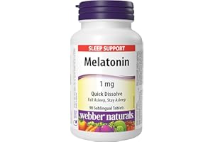 Webber Naturals Melatonin 1 mg, 90 Quick Dissolve Tablets, For Sleep Support