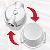 SPARES2GO 3/8" Aluminium Inline Oil Boiler Fuel Filter Strainer Bowl with Plugs view 8