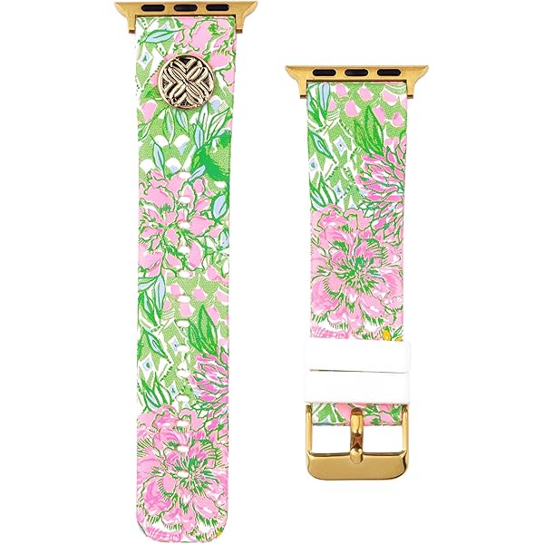 Lilly Pulitzer Apple Watch Band Lets Go Bananas Fits 38/40/42/44mm Silicone New Amazon.com: Lilly Pulitzer Silicone Smart Watch Band for  main image 3