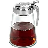 Glass Bottle Syrup Pitcher Honey Maple Syrup Dispenser Retracting Spout 12 oz