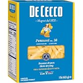 De Cecco Pasta, Pennoni No.38, 1 Pound (Pack of 12) - Made in Italy, High in Protein &amp; Iron, Bronze die