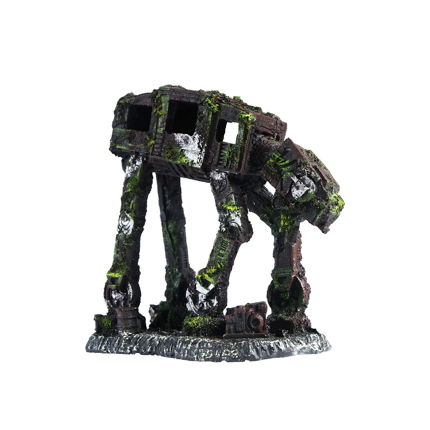 Photo 1 of Mairuker Fish Tank Decorations Star Wars Aquarium Decoration, Robot Cool Walking Land Tank Aquarium Ornament Fish Tank Accessories Betta Goldfish Hideouts Cave