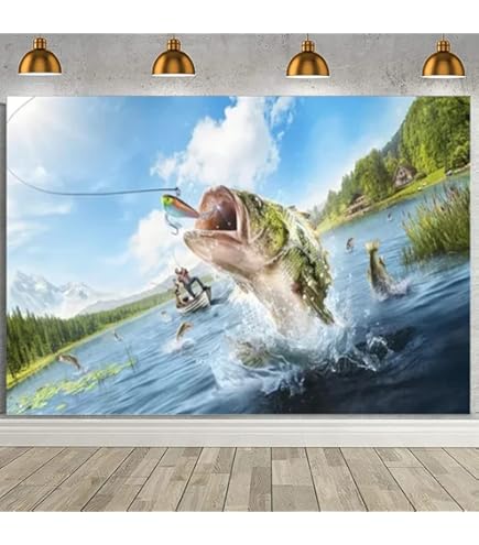 Fotohintergrund „Gone Fishing“ – 1,5x1,0 M Angler-Motiv Für Partys & Fotos