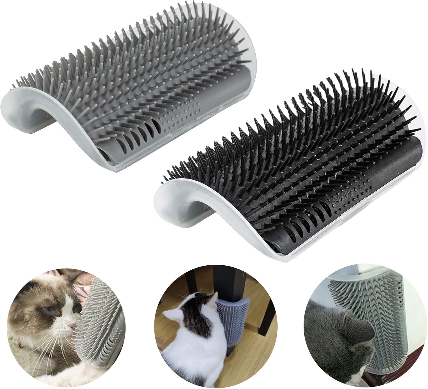 TCBOYING Cat Self Groomer, 2 Pack Cat Grooming Brush, Cat