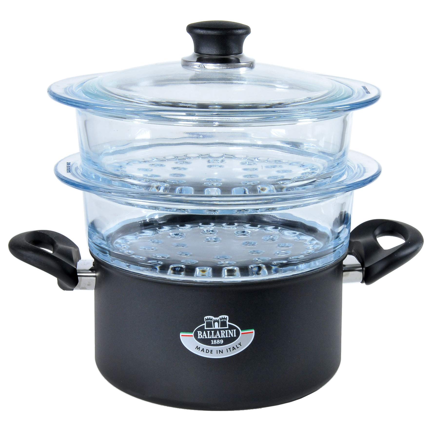 Ballarini ATSP13 Saucepan with Steamer Inserts 20 cm