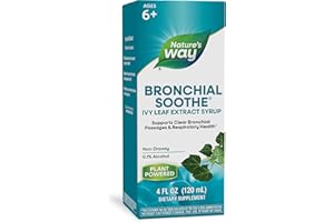 Nature's Way Bronchial Soothe Ivy Leaf Extract Syrup, Supports Respiratory Health*, Supports Clear Bronchial Passages*, Non-Drowsy, 4 Fl Oz (Packaging May Vary)