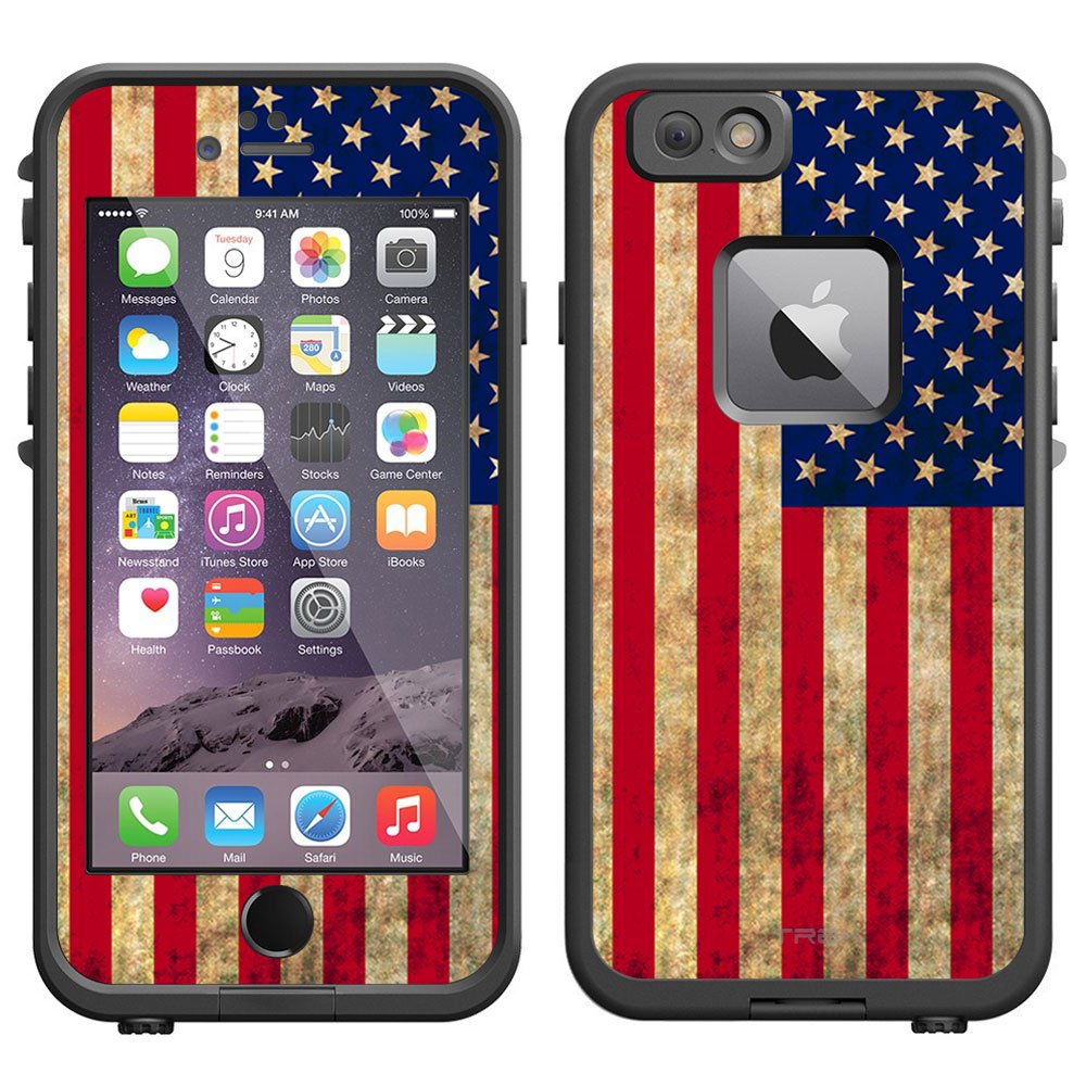Skin Decal For Lifeproof Apple Iphone 6 Case - Retro American Flag 11 71Z3Hzg9MfL