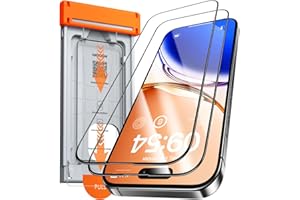 HATOSHI for iPhone 15 Pro Max Screen Protector Auto-Dust Removal Zero Bubble 9H+ Hardness Tempered Glass Full Coverage Easy Installation 2 Pack