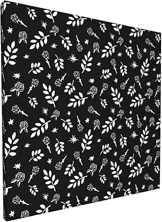 Amazon 白と黒の花 絵画 油絵 おしゃれ フレームレス 装飾画 壁画 写真をぶら下げ 現代の 軽い贅沢 北欧 シンプルさ 帆布画 リビングルーム レストラン 寝室 オフィス ホテル 背景の壁 高級 デコレーション 30x30cm ウォールステッカー オンライン通販