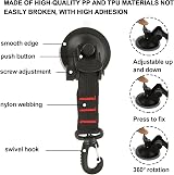 LDHHYH 10pcs Heavy Duty Suction Cups 22lb Rotating D Ring Hooks Camping view 3