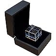 Labnique 25 mm Glass Cube Prism, RGB Dispersion Prism, X-Cube, Dichroic Cube with Hinged Gift Box, for Teaching of Optics, Photo Effects, and Decoration