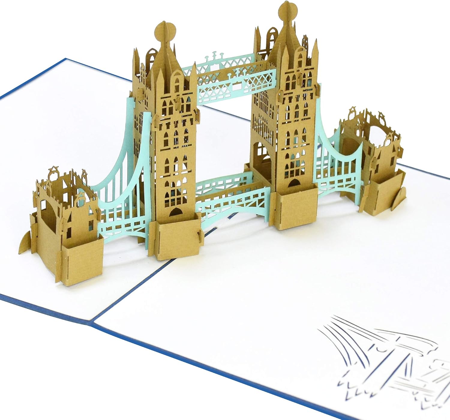 PopLife® London Tower Bridge 3D Pop Up Greeting Card for All Occasions, UK Travellers, Architecture and History Lovers - Image 3