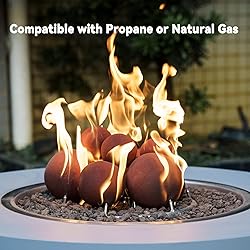 Skyflame Ceramic Fire Balls, Set of 12 Round Fire