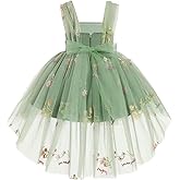 Toddler Baby Flower Girls Sequins Bowknot High Low Tutu Dress Petal Lace Princess Pageant Wedding Birthday Party Formal Gown