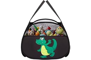 YOHOOLYO 95L Toy Storage Basket Box Chest for Boys Baby Toddler Kids, Collapsible Pop Up Large Mesh Toy Organizer Bin with Handles for Living Room Area, Playroom, Closet (Dinosaur&Lion)