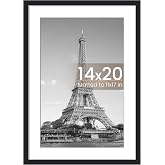 upsimples 14x20 Picture Frame, Wall Decor Poster Frames, Black 1 Pack | 14 x 20 Frame, 11x17 Frame with Mat for Gallery Wall, Family, Baby, Dog, Dorm, Christmas