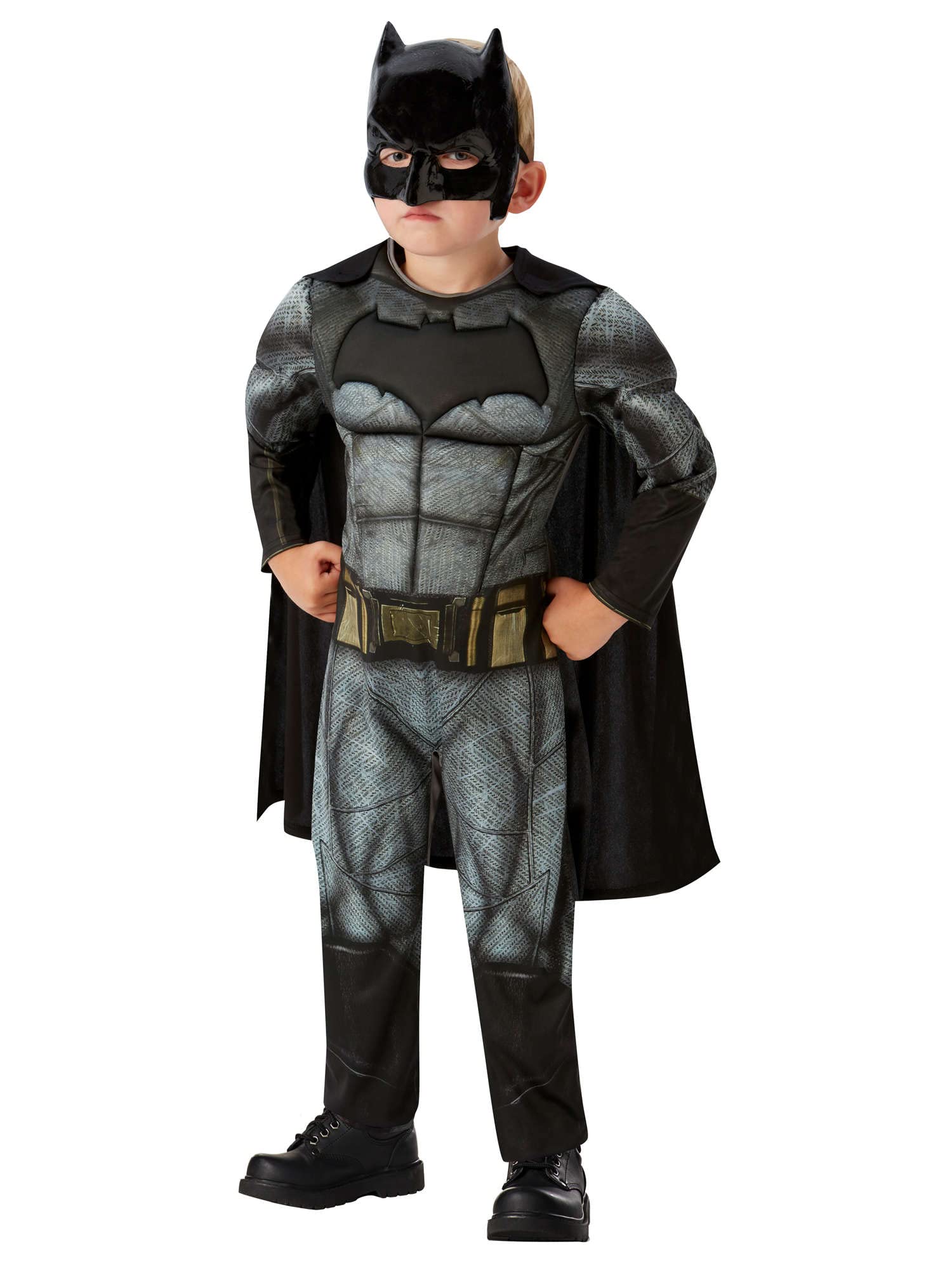 Rubies Official DC Justice League Batman Deluxe, Children Costume - Small Age 3-4 Years, Height 104 cm Halloween