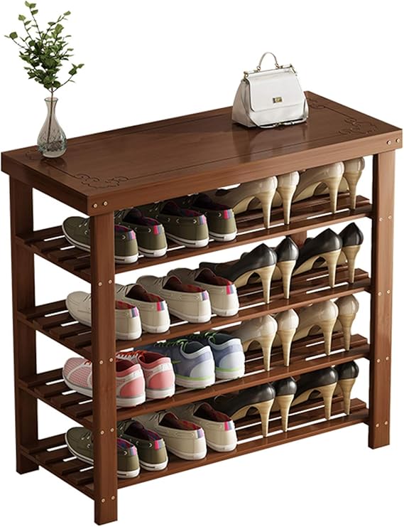 Z IMEI 5Tier Shoe Rack MultiFunction Wooden