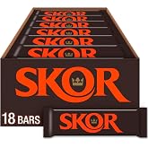 SKOR Crisp Butter Toffee Chocolate Candy Bars, 1.4 oz, 18 ct | Crisp Butter Toffee Bars Covered in Chocolate, Kosher and Gluten Free, Individually Wrapped for Parties and Candy Bowls