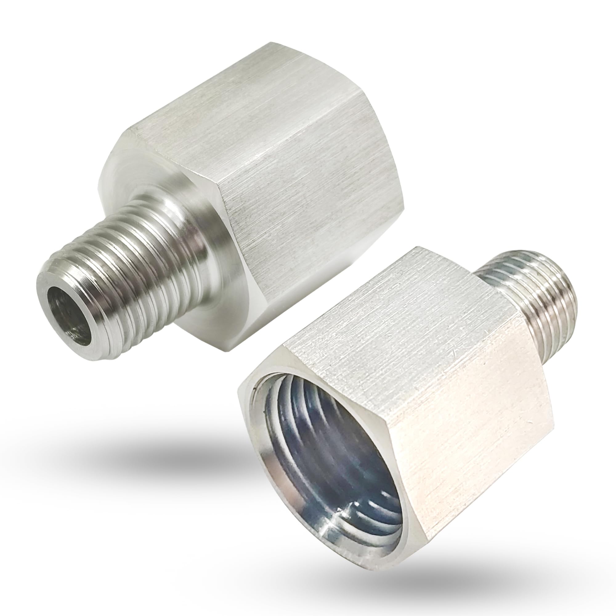 Photo 1 of 1/8 Inch Male to 1/4 Inch Female Reducer Adapter, 304 Stainless Steel Reducer Pipe Extension Connector, 1/4" NPT emale X 1/8" NPT Male Reducing Pipe Fittings Adapter (1/4 female X 1/8 male)