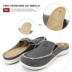 Mens Slippers with Arch Support, Canvas House