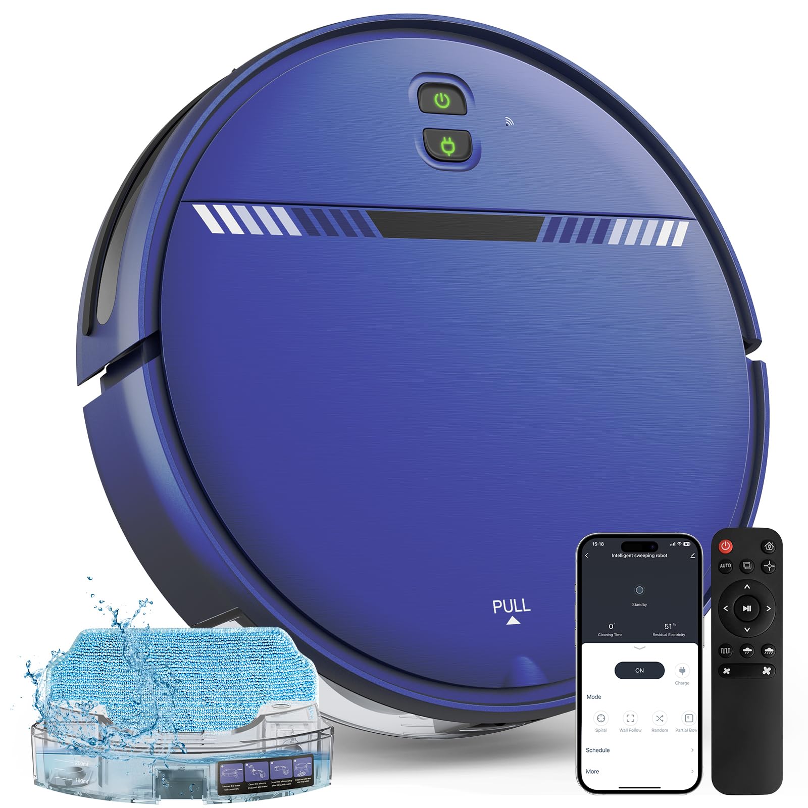 Photo 1 of XIEBro Life Robot Vacuum and Mop Combo, Robot Mop and Vacuum 2 in 1 with WiFi/App/Voice, Schedule, Water Tank and Dustbin, Self-Charging, Slim, Ideal for Hard Floor, Pet Hair, Carpet