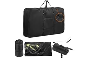 CONFUTURY Bike Travel Bag,Upgraded 900D Mountain Bike Travel Bag with 3 Fixed Buckles,Strong Webbing and Seperate Compartments Inside,Large MTB Case for 26-29 inch Mountain Bicycle,55.11×10.82×31.29 inch