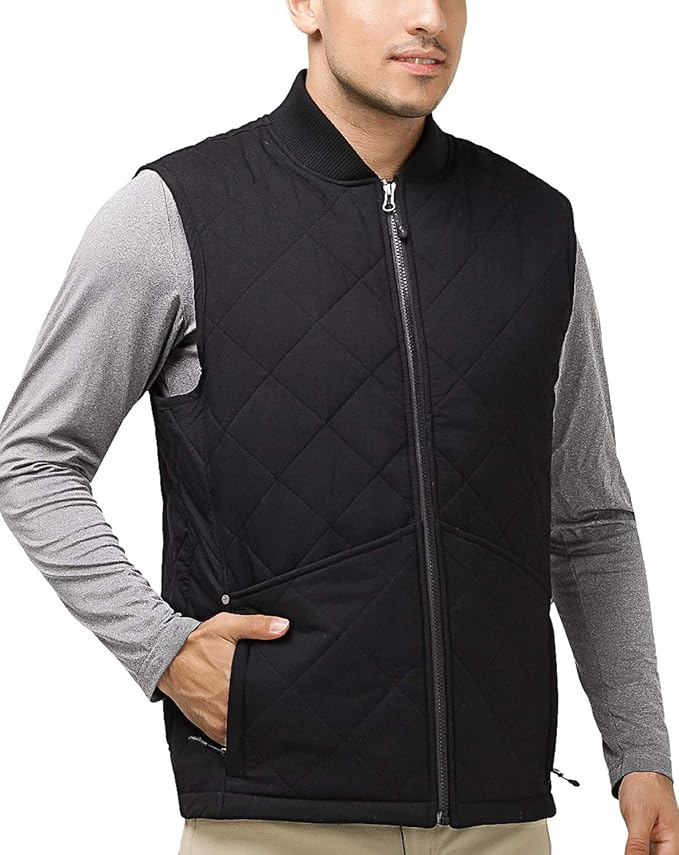 MIER Men's Diamond Quilted Vest Lightweight Padding Insulated Vest with