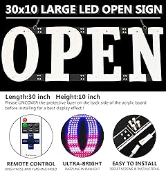 Open Signs for Business,30x10 inch USA Flag Open