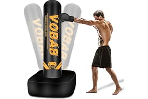 Vobab Standing Punching Bag, 70" Heavy Punching Bag with Stand, Boxing Bag for Men Teens Women MMA Thai Fitness Karate Muay Beginners