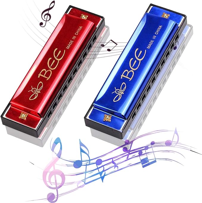 2 Pièces Harmonica en do majeur,Harmonica Enfant,Harmonica,pour Débutants,Enfants, Étudiants