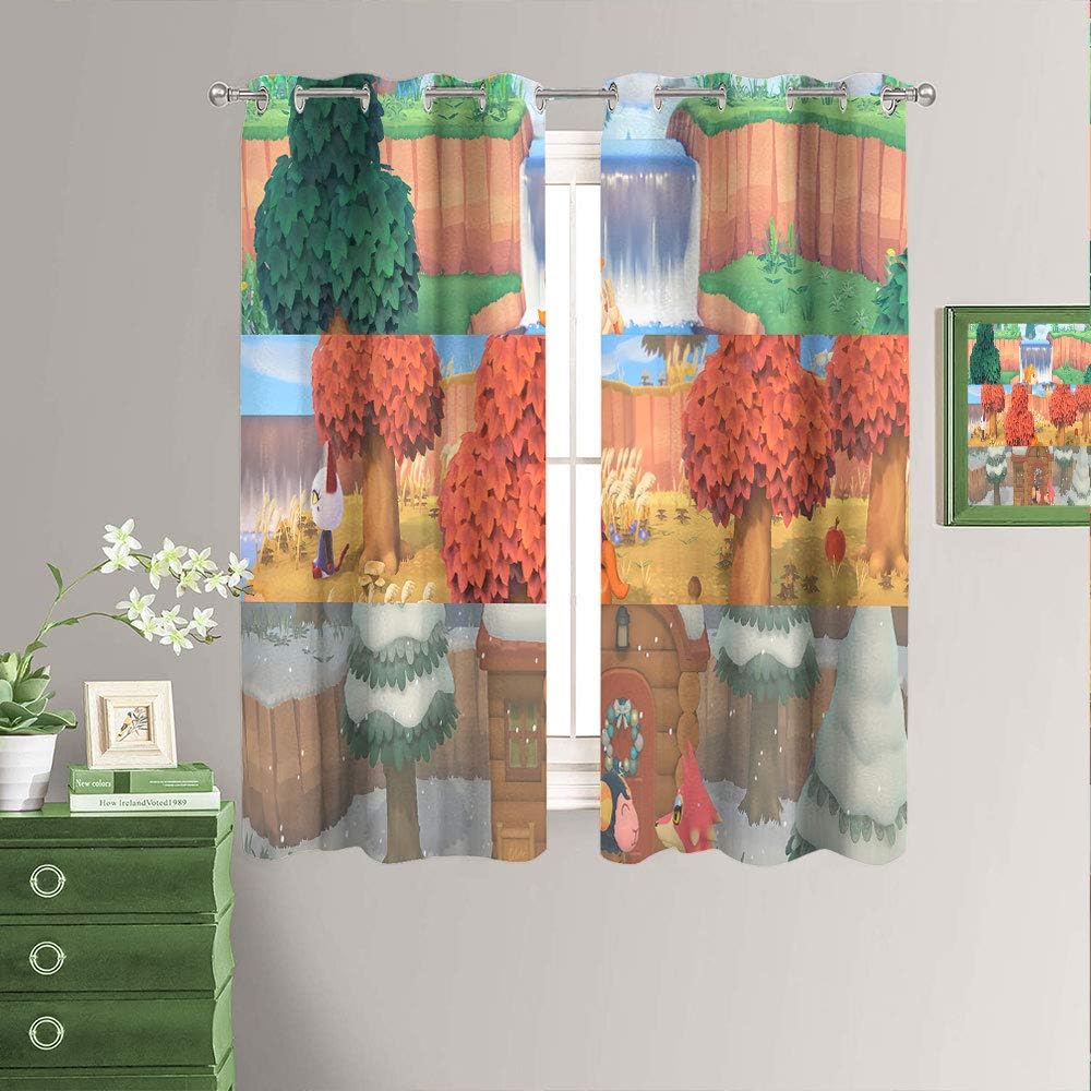 Thermal Insulated Blackout Curtains Animal Crossing New Horizons Game