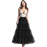 CHERRY LOVE Long Petticoat Ankle Length Underskirt for Wedding Dress Full Length Crinoline Slip