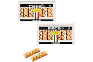 PIACELLI Sfogliatine Glassate Puff Pastry - Traditional Italian Pastry Delicacy with Light, Crispy Texture and Sweet Sugar Glaze - Crunchy Snacks Ideal for Coffee Pairing - 200g/7oz (2 Pack)