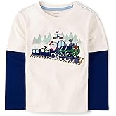 Gymboree Baby-Boys and Toddler Embroidered Graphic Long Sleeve Layered T-Shirts