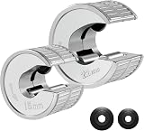 HAUTMEC Copper Pipe Cutter Twin Pack 15mm 22mm Auto Tighten with 2 Wheels view 8