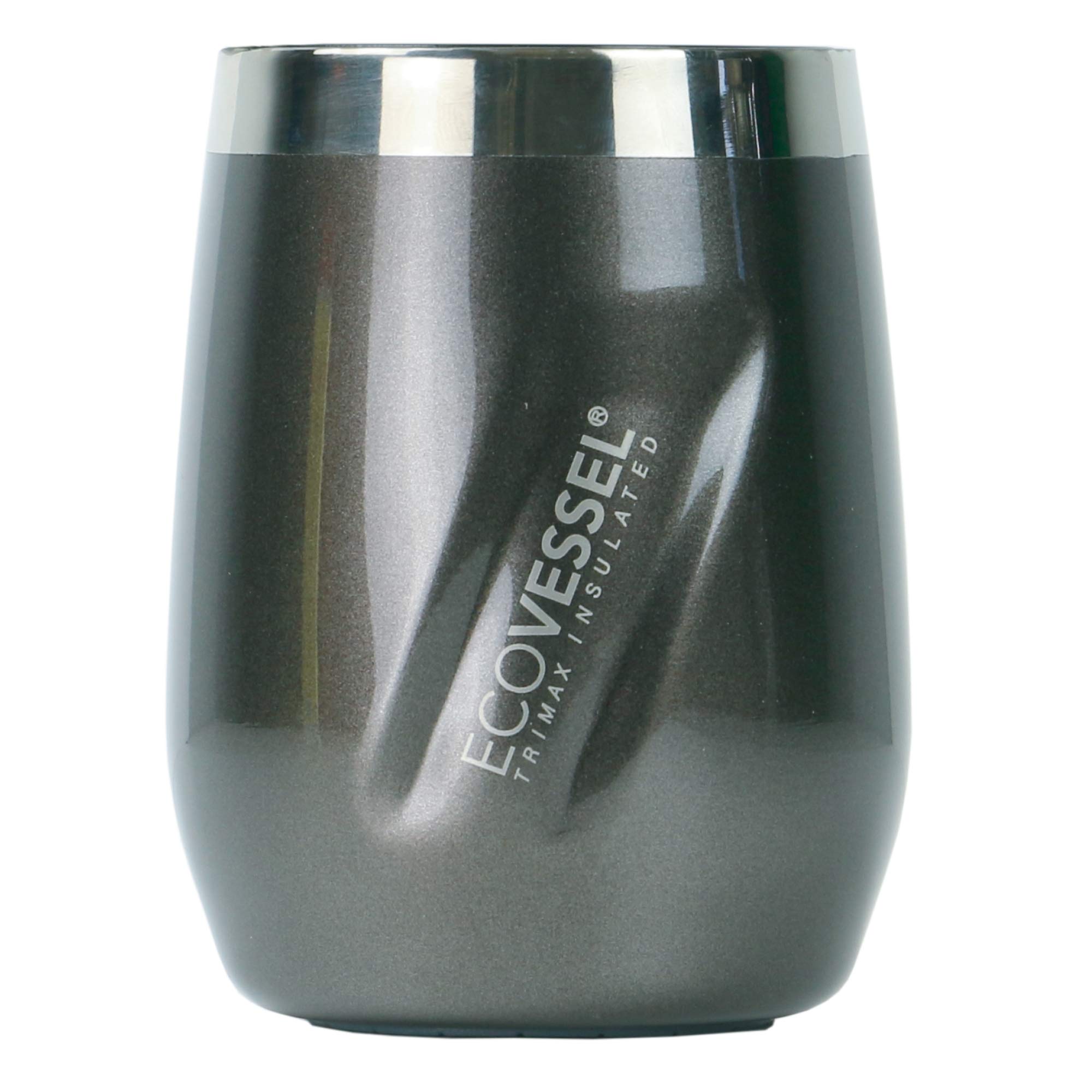 EcoVessel Port 296ml Triple Insulated Stainless Steel Hot or Cold Tumbler , Grey Smoke