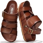 Project Cloud Platform Sandals Women – Strappy Wedges with Comfortable Plush & Soft Insole – Lightweight & Non Slip Platform Sandals for Women 2026 (Proud)