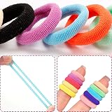 FUYOAL 100 Pcs Baby Hair Bobbles Colorful Cotton Elastic Soft Bands view 2