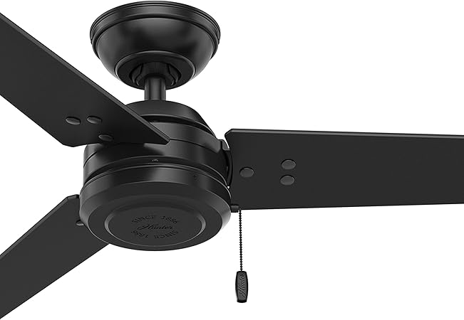 Hunter 52 In Outdoor Industrial Ceiling Fan In Matte Black 3