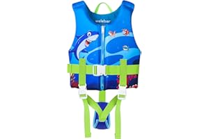 Welebar Kids Swim Vest, Toddler Floaties with Adjustable Safety Strap Swimming Aids Child Float Swimsuit for Boys and Girls Age 2-10 Years Old/22-88lbs
