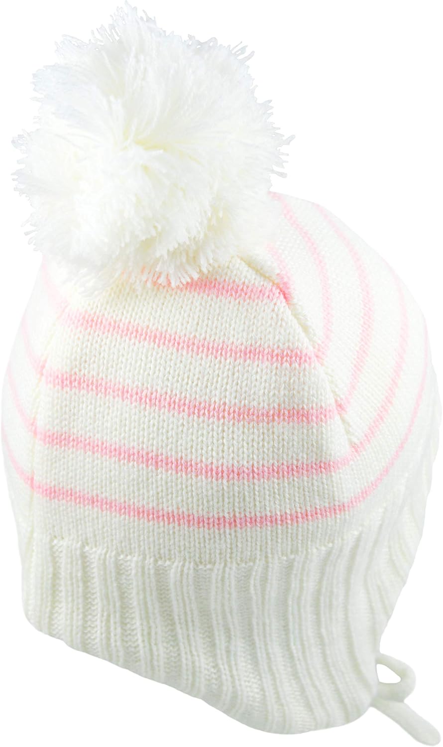Pesci Baby Pom Pom Hat With Chin Tie And Earflaps Girls Bobble Beanie Cap Warm Wooly Winter Knitted Striped Hats Caps Pesci Baby Pom Pom Hat With Chin Tie And Earflaps Girls Bobble Beanie Cap Warm Wooly Winter Knitted Striped Hats Caps
