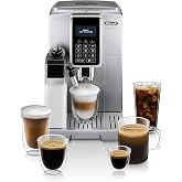 De'Longhi Dinamica with LatteCrema System and LCD Display, Silver (Renewed)