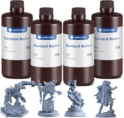 ANYCUBIC Upgraded Standard 3D Resin Low Odor 4kg Grey High Precision