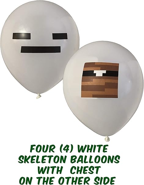 Amazon ジャイアント24個パック ピクセルマイナークラフトスタイル ゲーマーパーティーバルーン 大型両面12インチ ラテックスバルーン ゲーマー誕生日パーティー用品 Tnt 牛 幽霊 雲 クリーパ スパイダーパーティーデコレーション 風船 バルーン おもちゃ