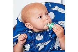 grabease Allover Waterproof Bib for Self-Feeding Infants and Toddlers, Machine Washable, Ages 6-24 Months